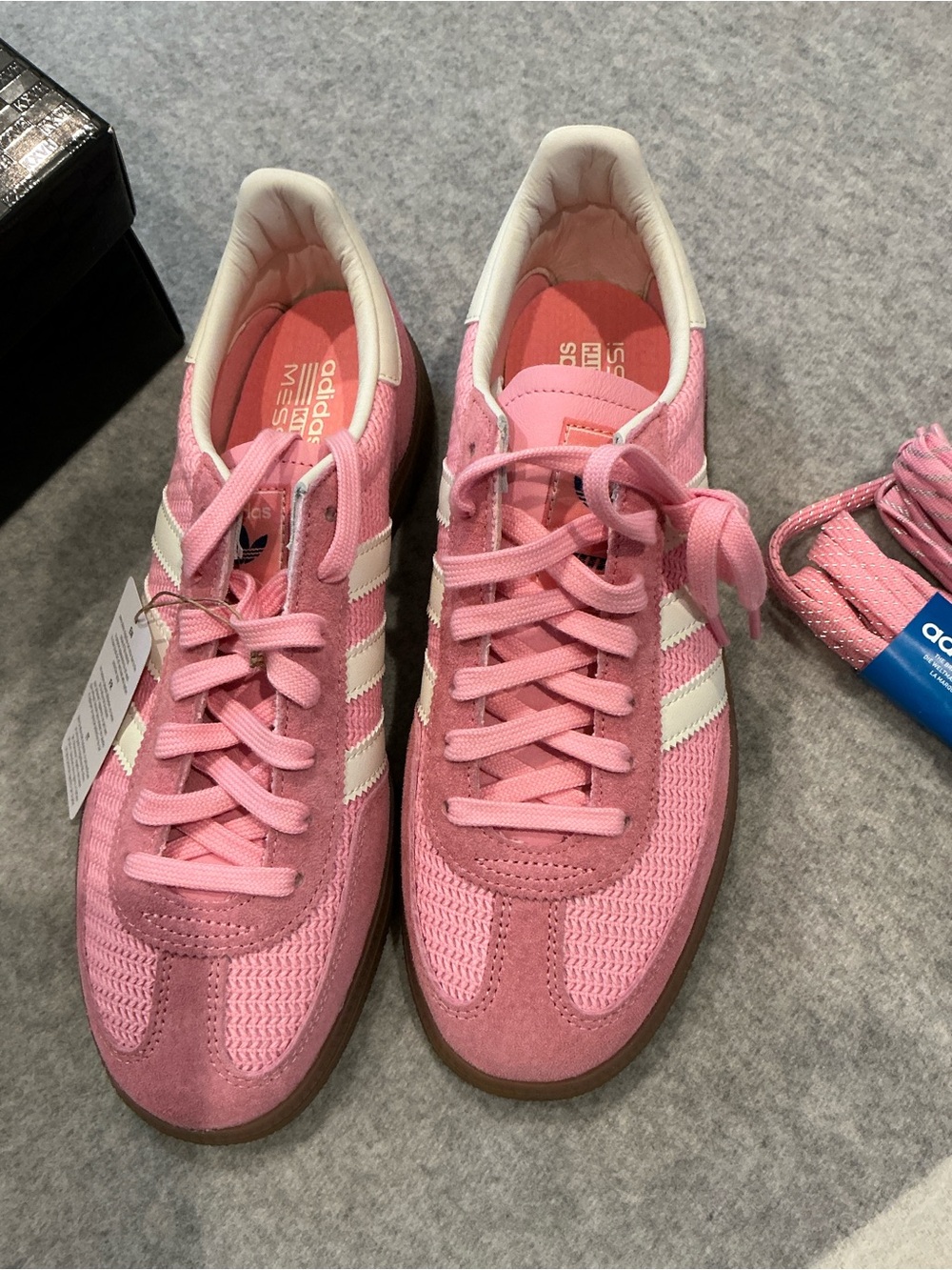 adidas X  messi x kith Pink Low-Top Sneakers with Cream Stripes - Picture 3 of 8